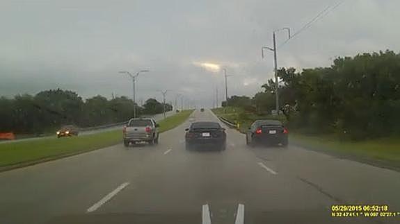 Un pique en plena autopista acaba en accidente