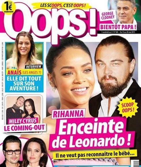 Leonardo DiCaprio denuncia a la revista 'Oops!' por el falso embarazo de Rihanna