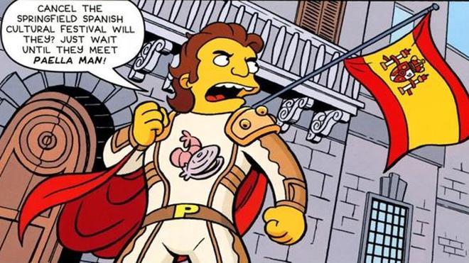 Paella Man, el nuevo superhéroe de 'Los Simpson'