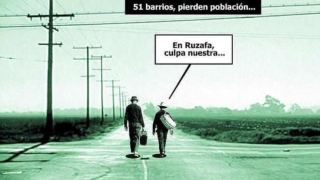 Medio centenar de barrios de Valencia pierden población en el último año