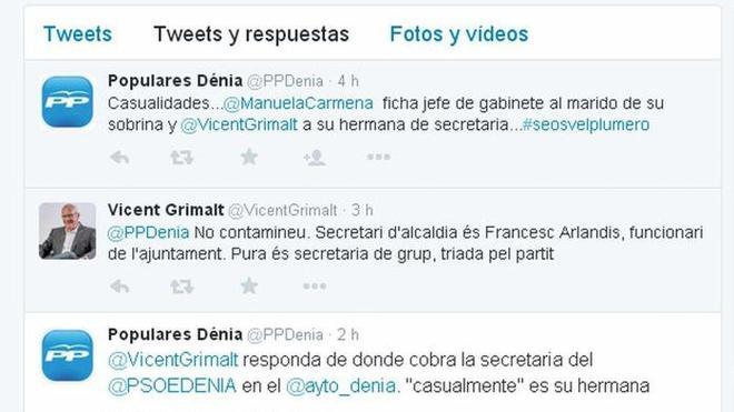 El PP de Dénia y Grimalt se enzarzan por la elección de la hermana del alcalde como secretaria del PSPV