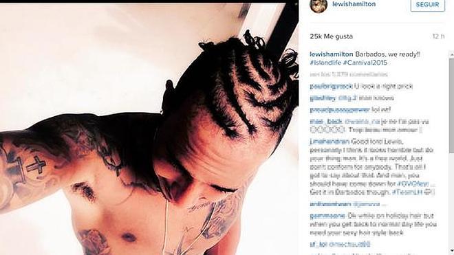 El nuevo look de Lewis Hamilton