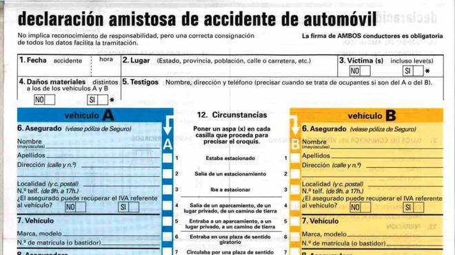 Cómo hacer un parte de accidente de tráfico
