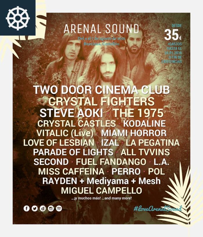 El Arenal Sound incorpora a Crystal Fighters y Steve Aoki a su cartel