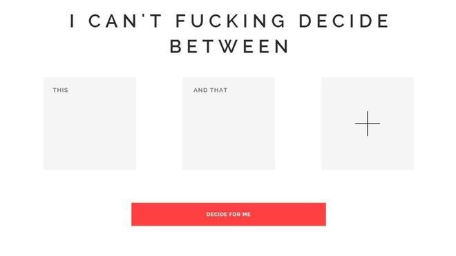¿Eres indeciso? Esta web decide por ti