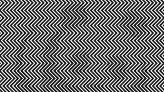 ¿Qué ves entre las líneas en zigzag?