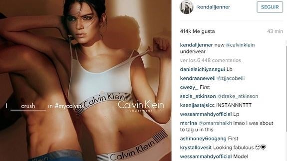 Kendall Jenner, muy sexy en ropa interior