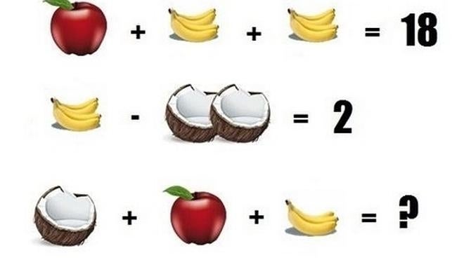 ¿Cuánto valen las manzanas, los plátanos y el coco? El último problema viral de internet