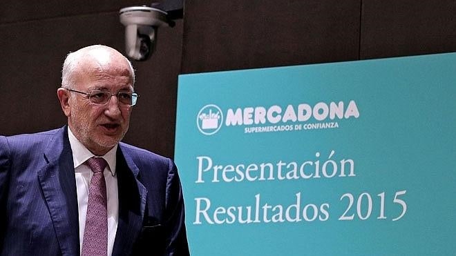 Mercadona factura 20.831 millones de euros en 2015, un 3% más