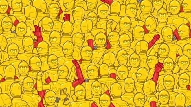 ¿Eres capaz de encontrar el premio Oscar entre los C3PO?