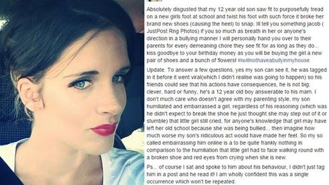 Una madre denuncia el comportamiento de su hijo en Facebook