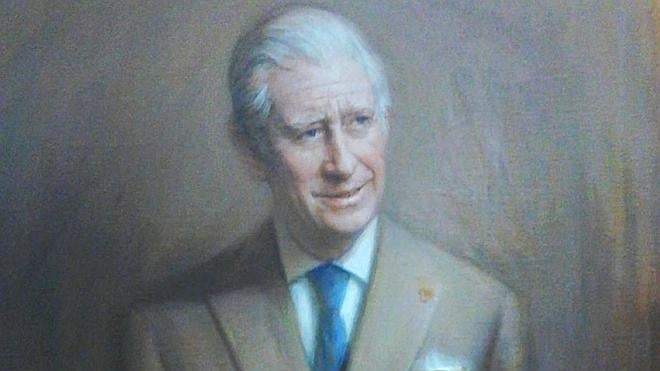 El castellonense Pepe Forner firma un retrato del Príncipe de Gales