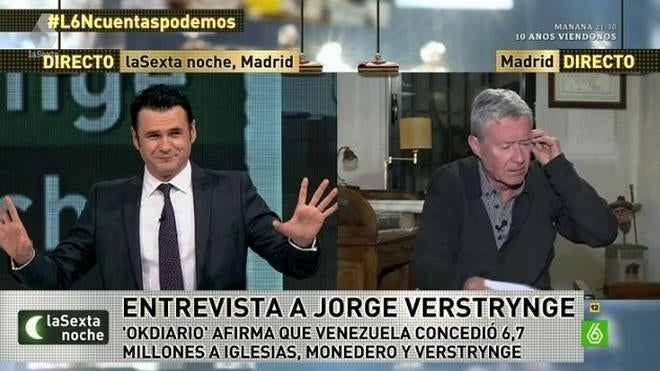 El perro de Jorge Verstrynge 'boicotea' su entrevista en La Sexta