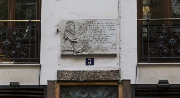 La Senyera, presente en el homenaje al Quijote en 1905