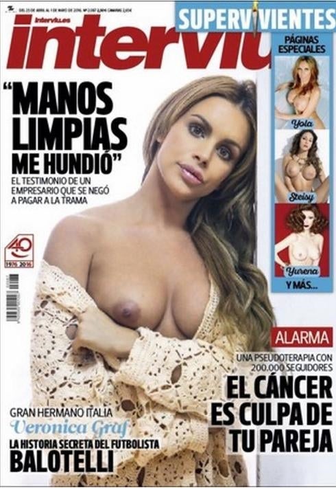 Verónica Graf, la mujer que 'encandiló' a Mario Balotelli, portada de 'Interviú'