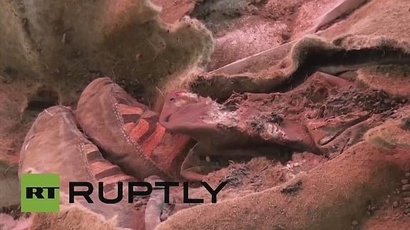 Encuentran una momia de 1.500 años con unas Adidas