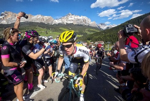 Valverde choca contra los Dolomitas