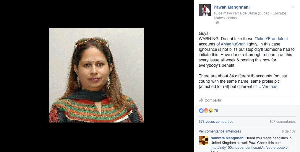 ¿Tienes a esta amiga en Facebook? Cuidado, podría ser un fraude