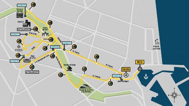 15K nocturna de Valencia: Horarios, recorrido y calles cortadas