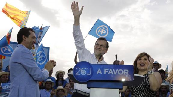 Mariano Rajoy pide en Valencia votar al «partido de la moderación»