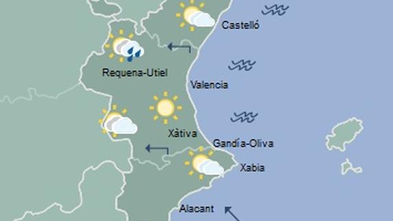 Las máximas suben hasta 5 grados y llegan a 35º en el interior de Valencia