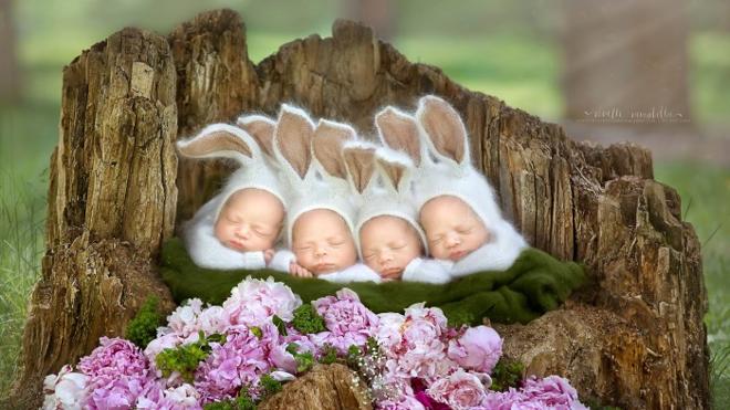 Conoce las cuatrillizas más tiernas del mundo