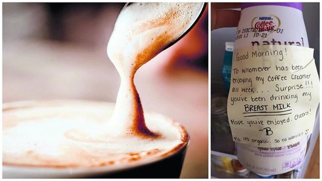Descubre que le están robando leche en el trabajo y decide vengarse dando el cambiazo con leche materna