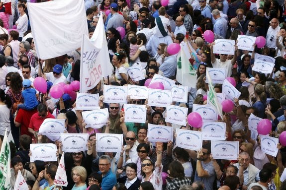 Los concertados prevén nuevas protestas si continúa el recorte de aulas