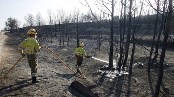 Casi un millón de litros de agua se necesitaron para apagar los incendios de Xàbia y Bolulla