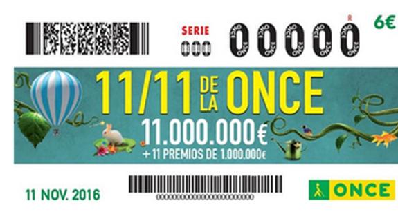 Sorteo 11 del 11 de la ONCE: premio especial 11/11 en noviembre