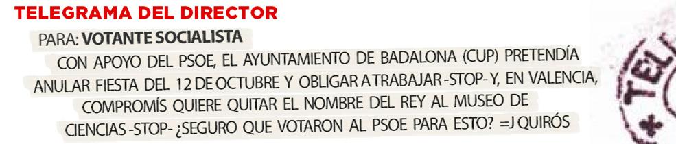 Telegrama para Votante Socialista