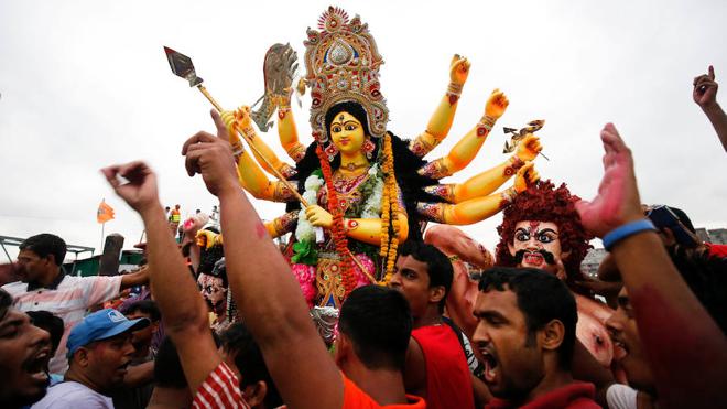 Durga Puja, una de las celebraciones más exóticas y multitudinarias de la India