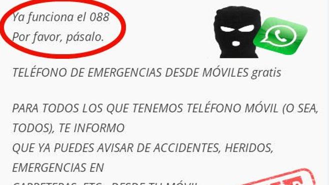 Si recibes este mensaje en tu Whatsapp, ignóralo: es un timo