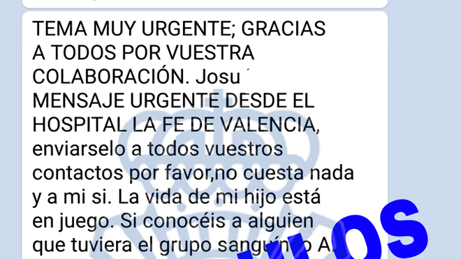 El bulo del donante de sangre para salvar una vida en La Fe de Valencia