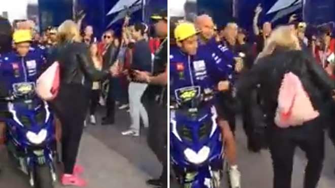 Archivada la denuncia por la patada de Valentino Rossi a una aficionada en Cheste