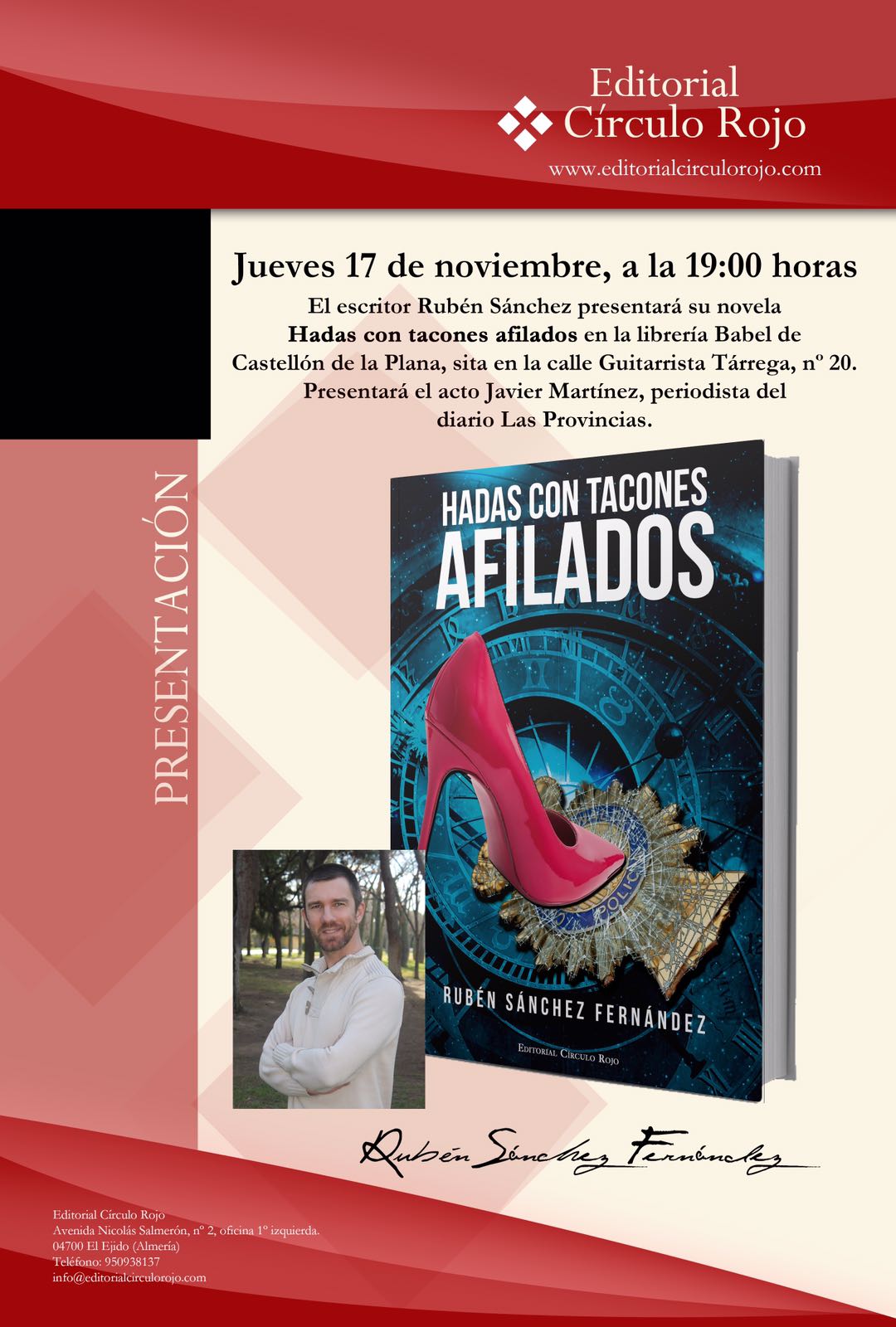 Rubén Sánchez presenta su novela en Castellón