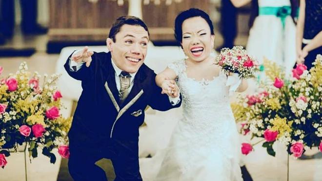 Así es el matrimonio más bajito del mundo