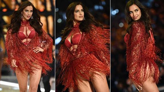 Irina Shayk desfila embarazada para Victoria's Secret