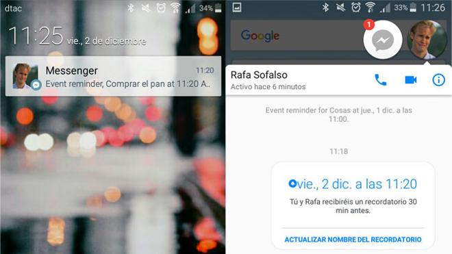 Cómo crear recordatorios en Facebook Messenger