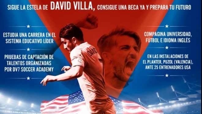 ¿Quieres conseguir una de las becas de David Villa para estudiar y jugar al fútbol en Estados Unidos?