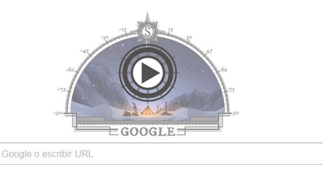 La primera expedición al Polo Sur, doodle de Google