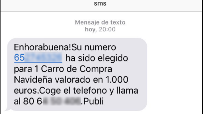 El carro de Navidad gratis que te llega al móvil podría salirte muy caro