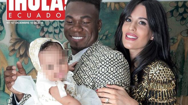La valenciana María García, mujer de Felipe Caicedo, portada de '¡Hola!' Ecuador