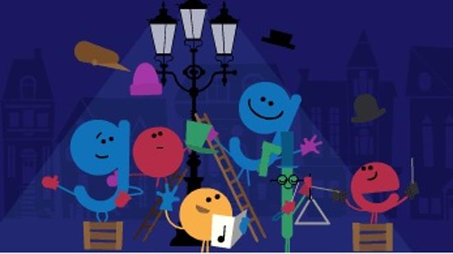 Villancicos navideños en el Doodle de Google