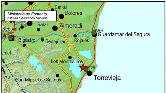 Terremoto en Torrevieja de 2,2 grados