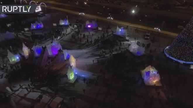 Así son los monumentos más famosos de Moscú hechos de hielo