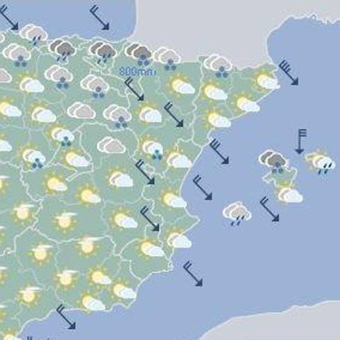 Alerta por vientos fríos de hasta 100 km/h en el norte de la Comunitat