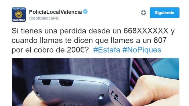 Esta es la nueva estafa telefónica que circula por Valencia