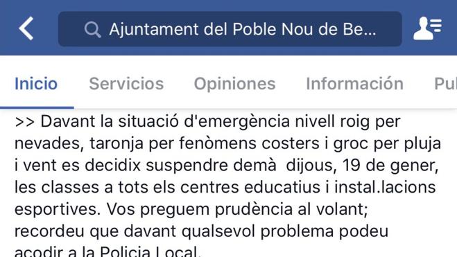 Listado completo de los colegios que han suspendido sus clases en la Comunitat Valenciana