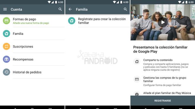 Ya puedes compartir apps con tu familia en Android